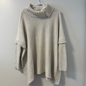 Lily Morgan Cozy Cream Turtleneck Sweater Medium